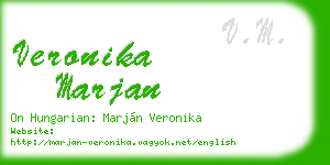 veronika marjan business card